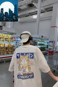 Anime Disout Cat Oversize T-shirt