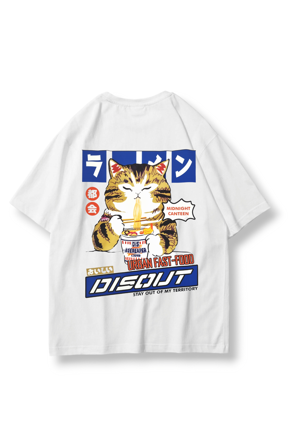 Anime Disout Cat Oversize T-shirt