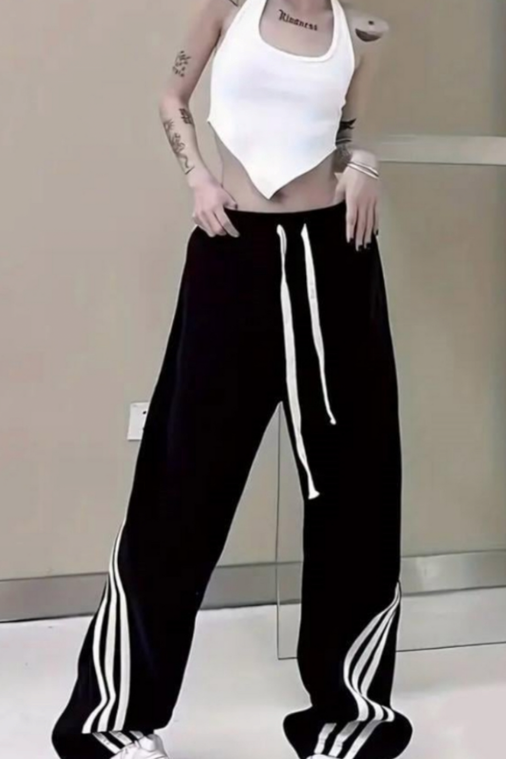 Baggy Fit Stripe Eşofman