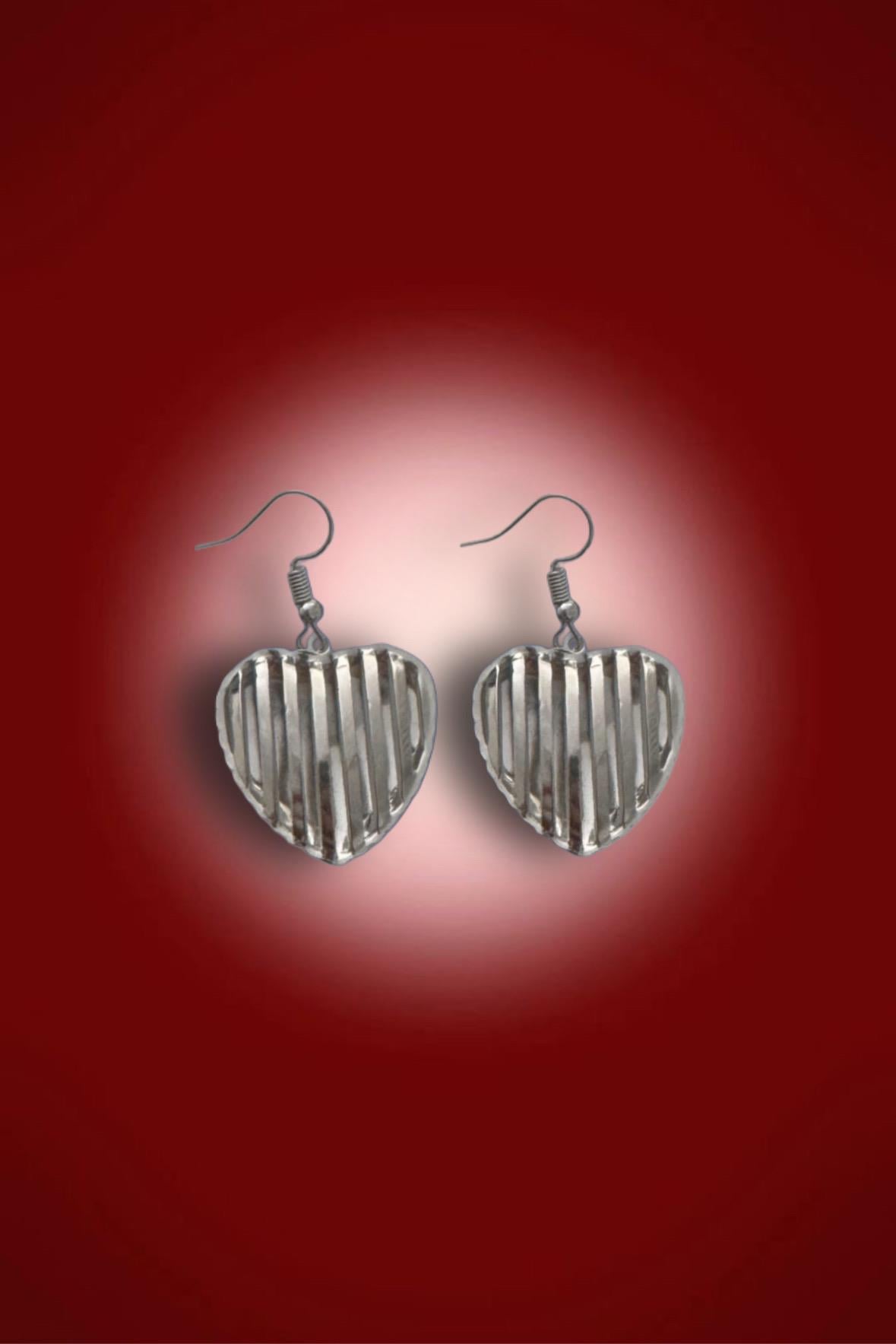 Banded Heart Küpe