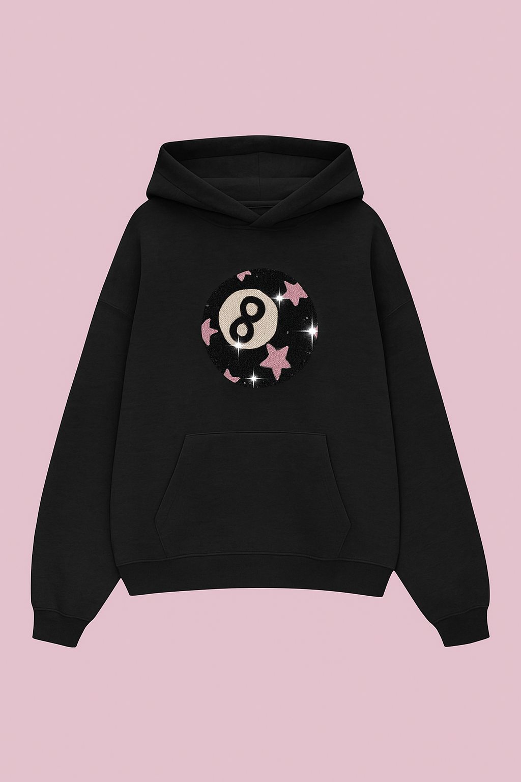 Bilardo Topu Taşlı 3 İplik Oversize Sweatshirt