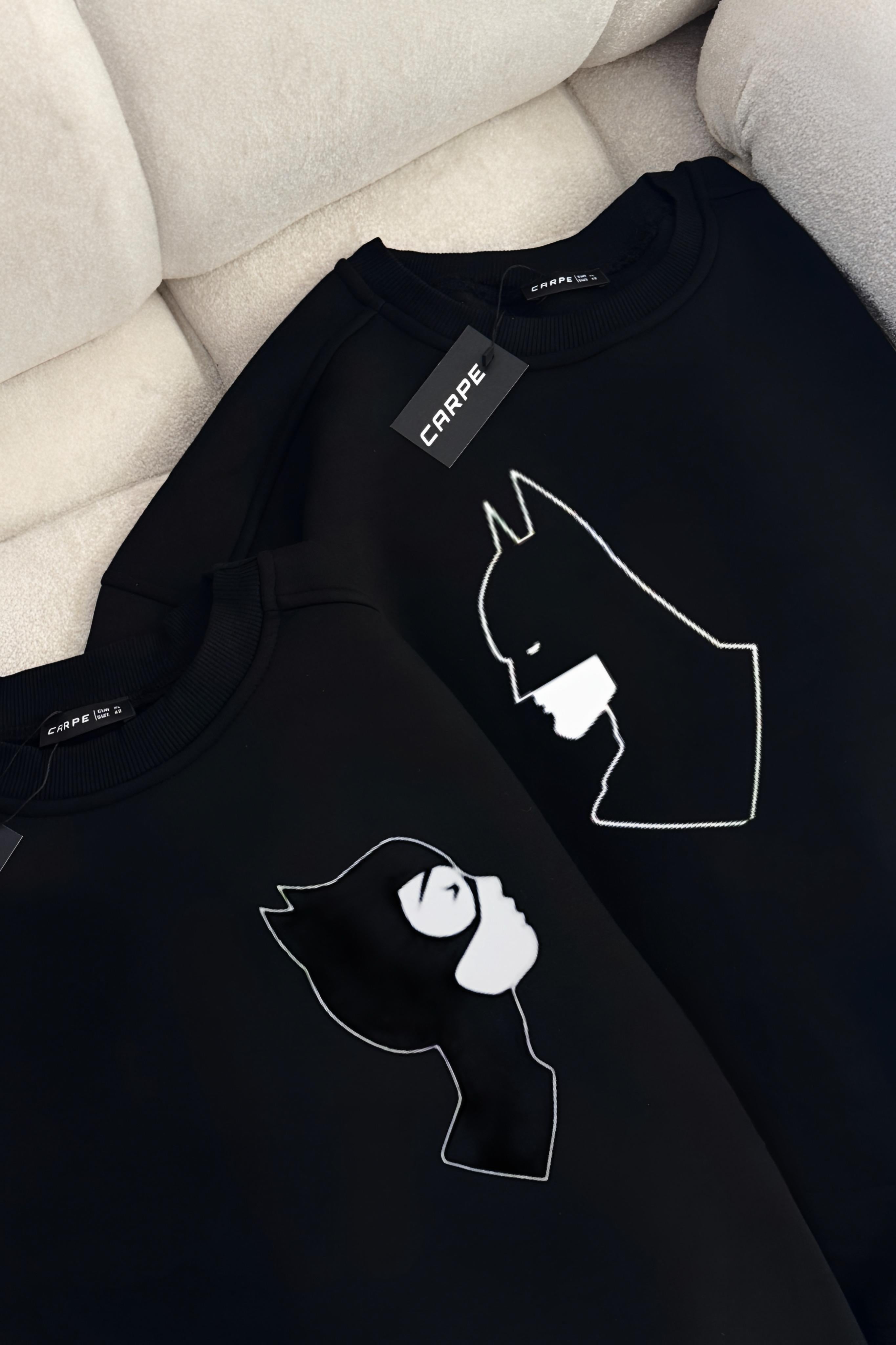 Black Bat 3 İplik Oversize Sweatshirt