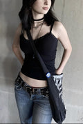 Black Dantelli İnce Askılı Tam Boy Bluz