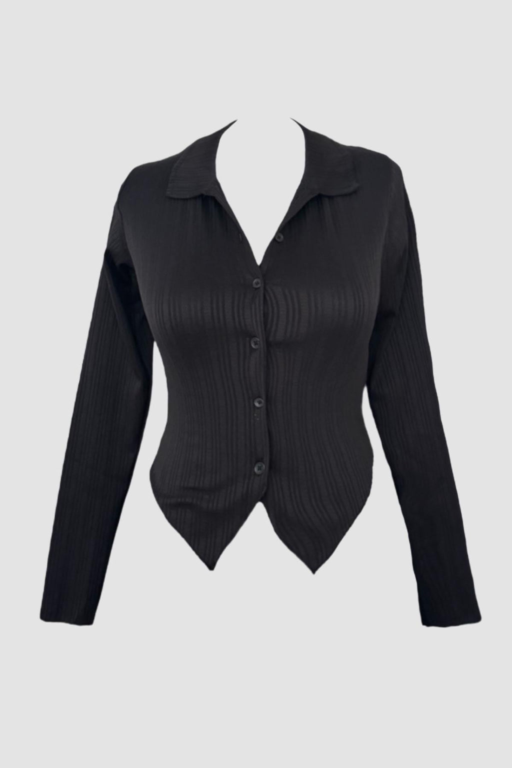 Black Düğmeli Slim Fit Gömlek