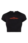 Black Fire Heart Crop