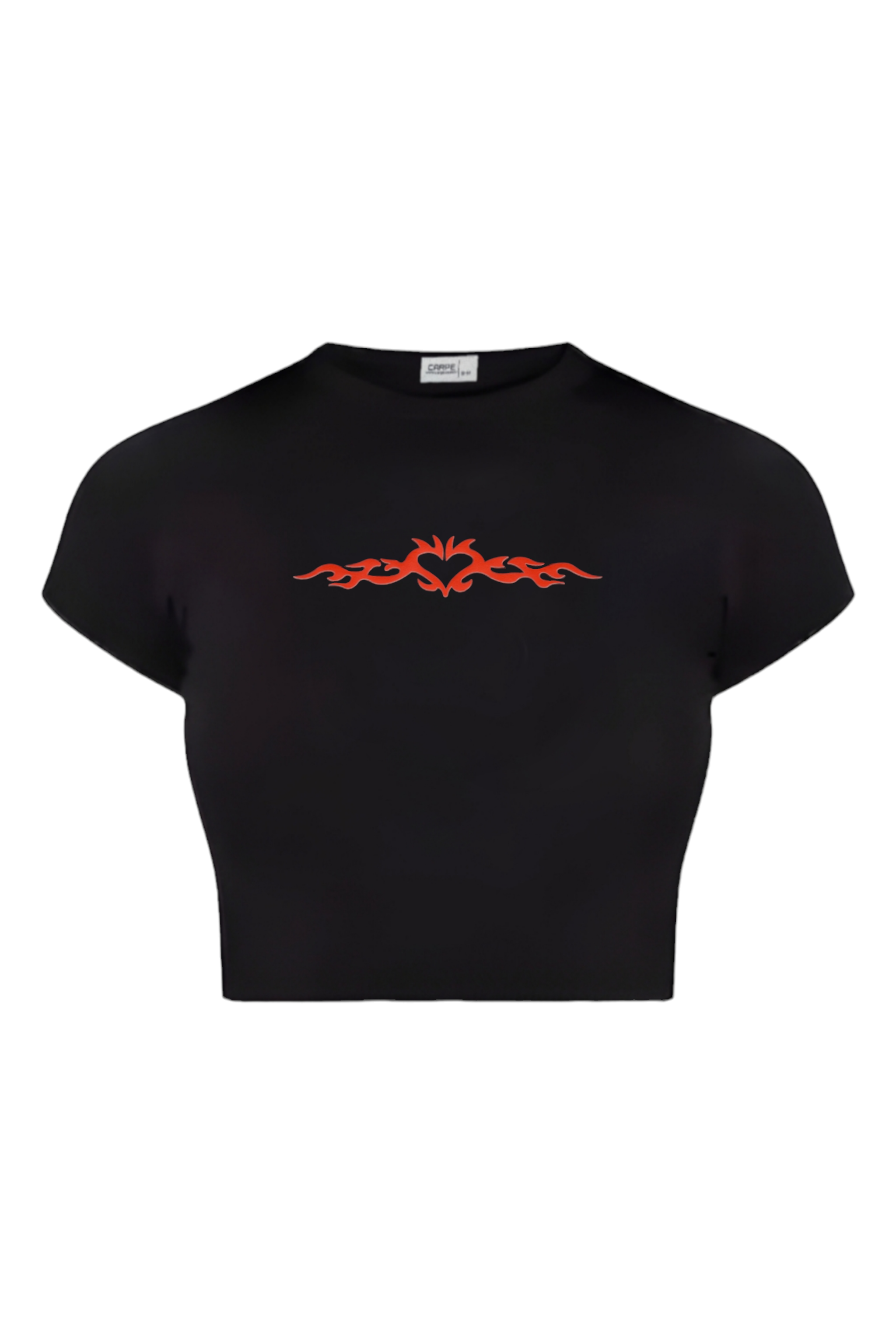 Black Fire Heart Crop