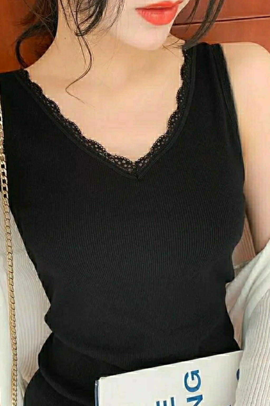 Black Lace Tam Boy Bluz