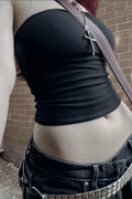 Black Straplez Bluz