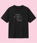 Black Taşlı Cowboy Oversize T-shirt