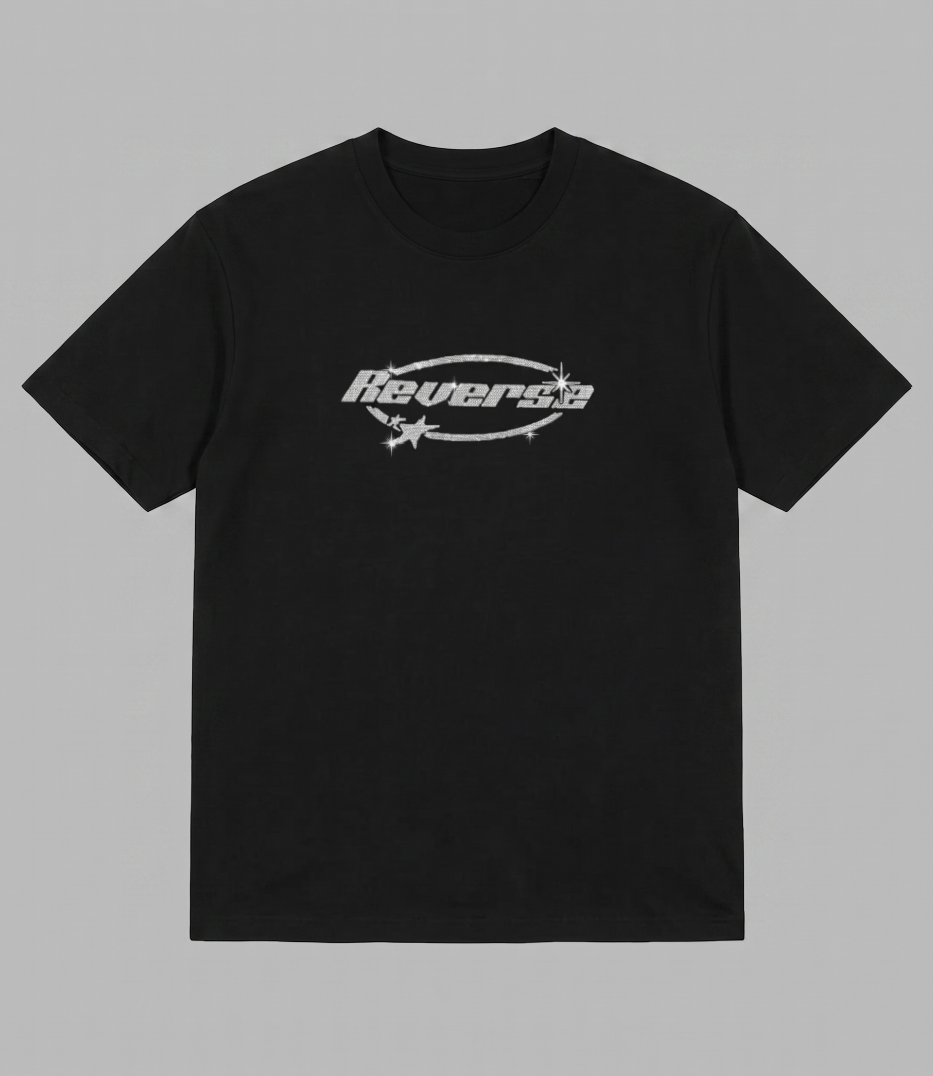Black Taşlı Reverse Oversize T-shirt
