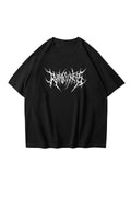 Black Text Oversize T-shirt