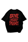 Black The Planet Oversize T-shirt