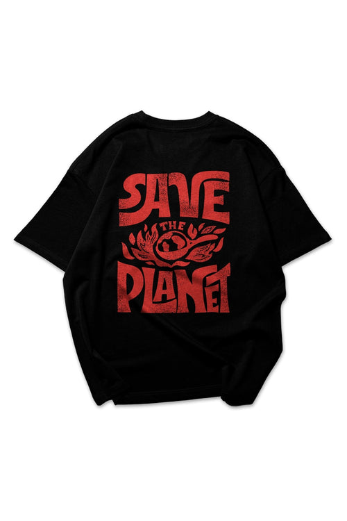Black The Planet Oversize T-shirt