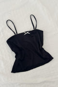 Black Tiny Ribbon Bluz