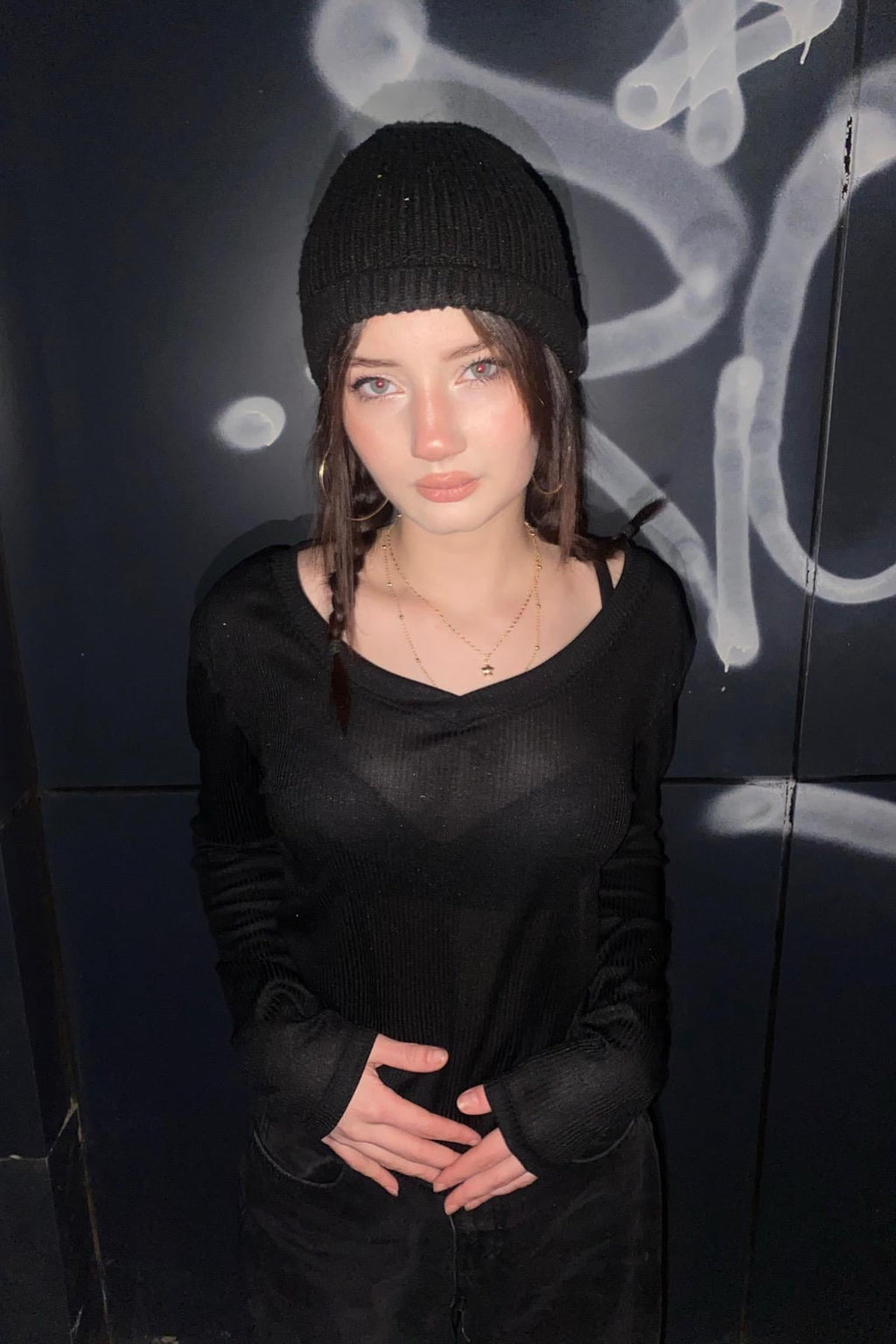 Black Transparan Bluz
