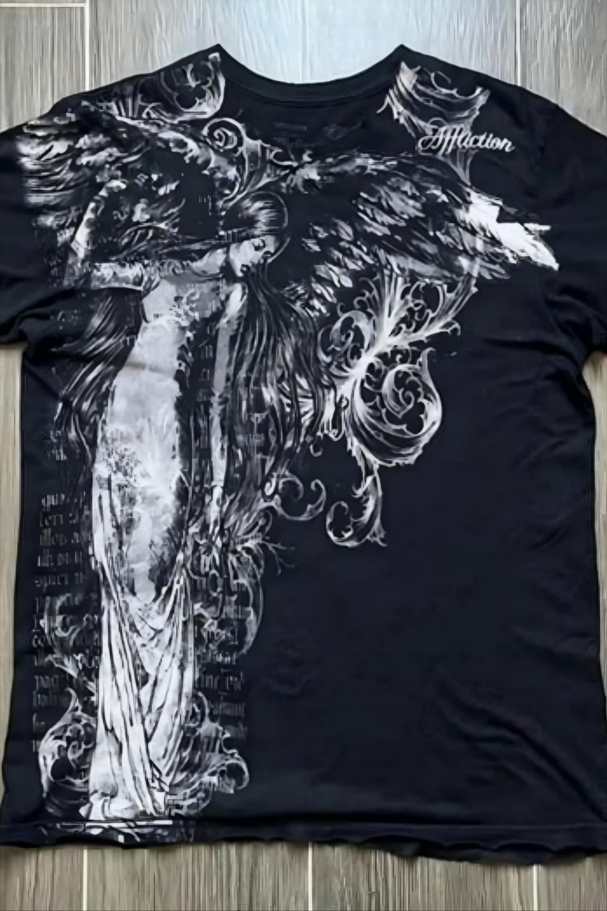 Black Vintage Angel Unisex T-shirt