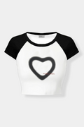 Black White Freading Crop