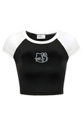 Black White Kitty Crop
