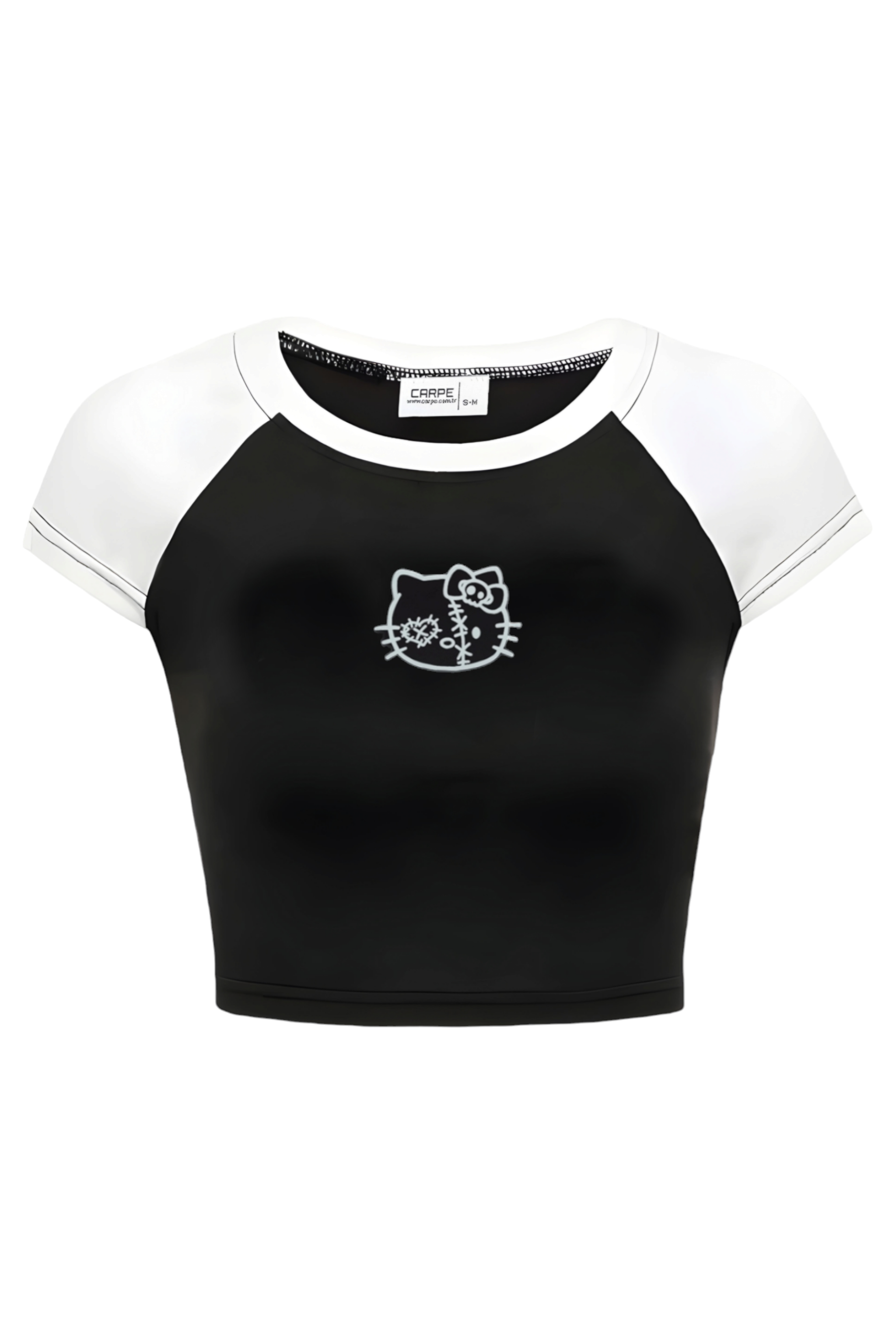 Black White Kitty Crop
