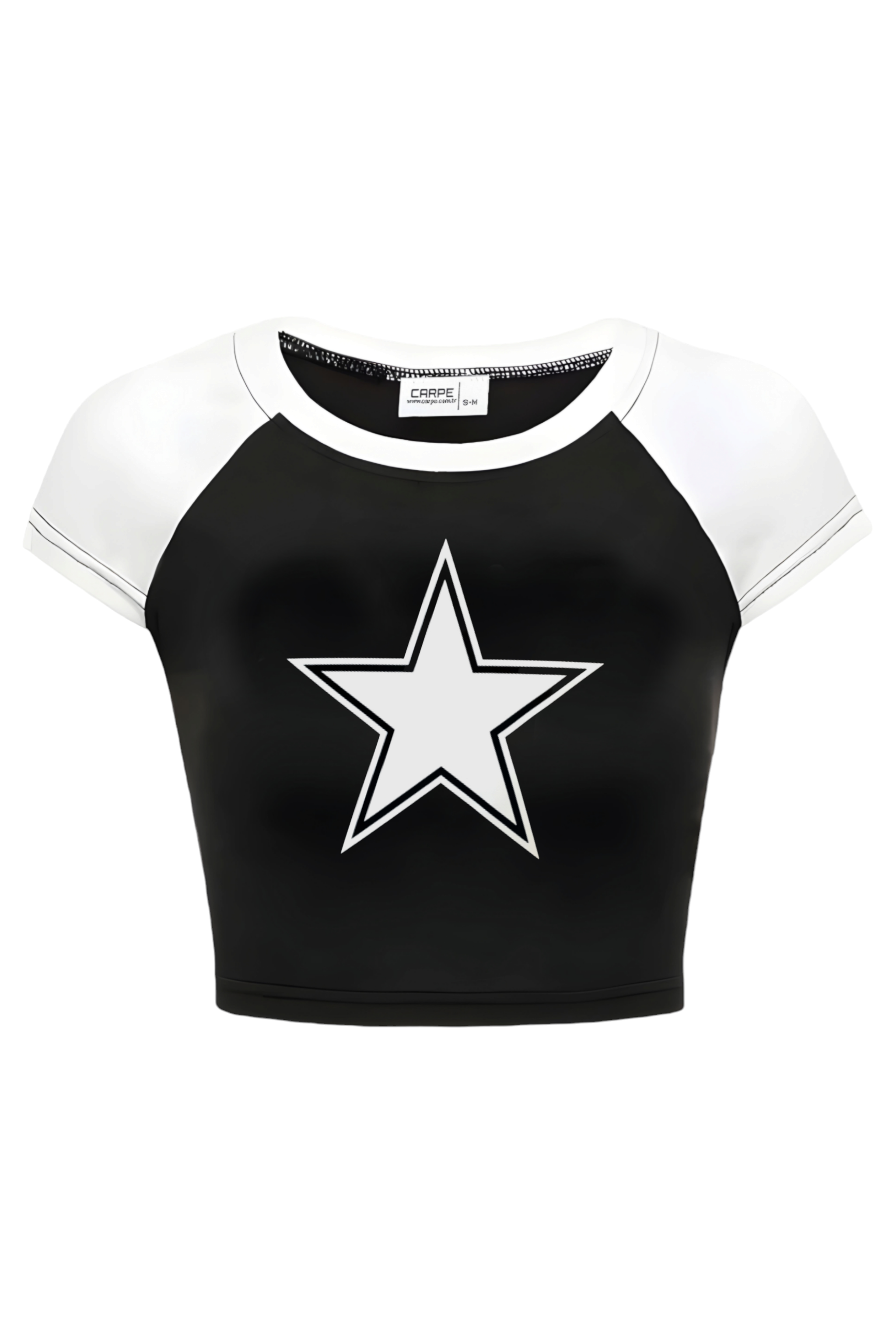 Black White Nested Star Crop