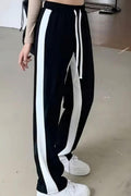 Black White Stripe Eşofman
