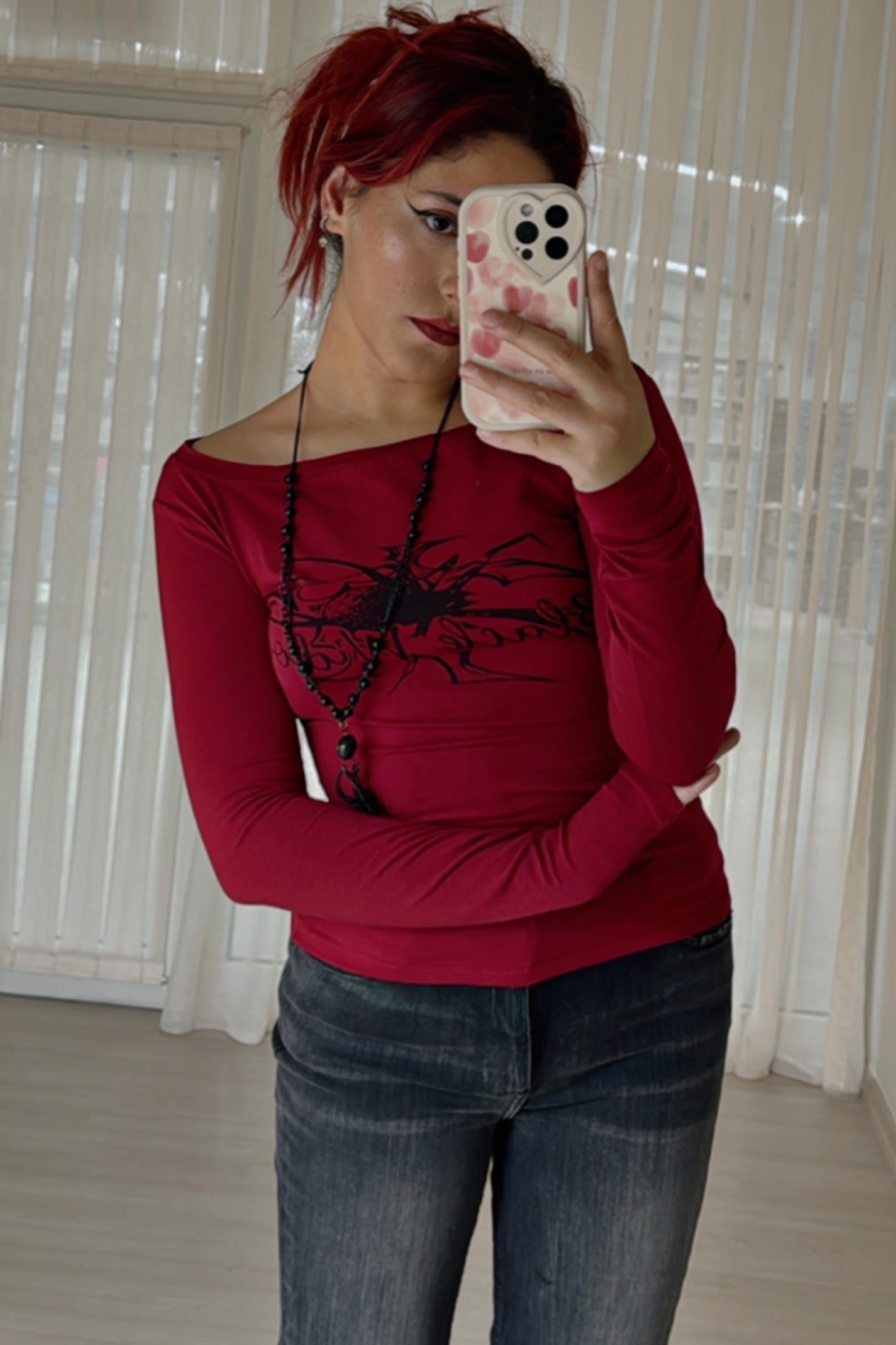Black Widow Omzu Açık Bluz