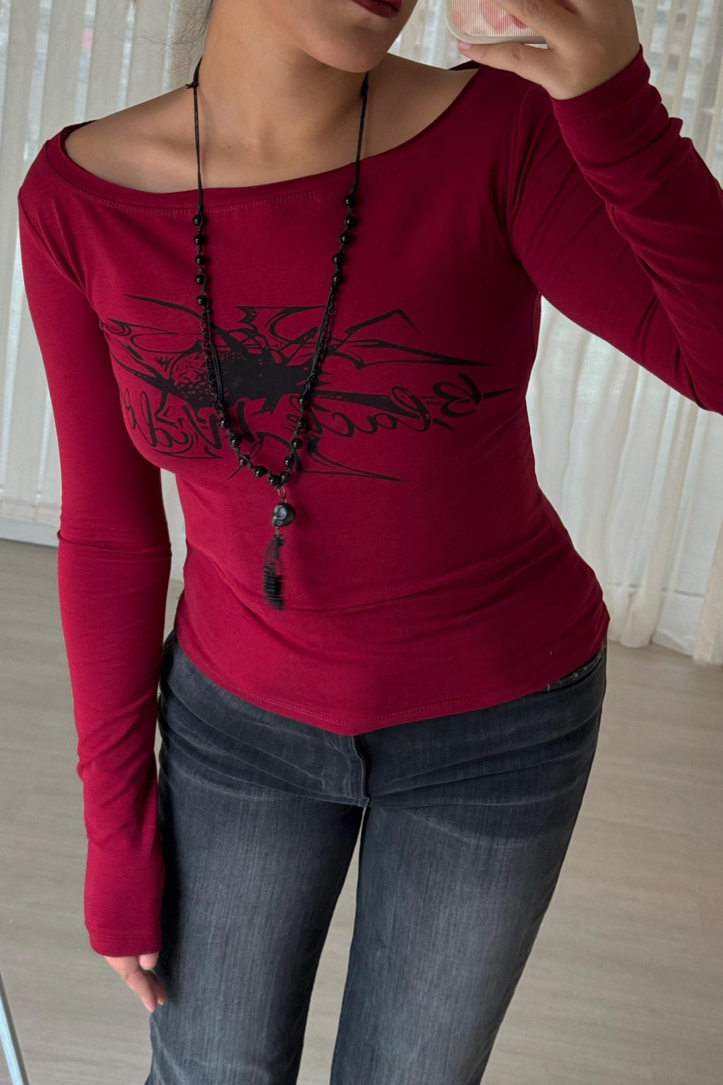 Black Widow Omzu Açık Bluz