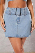 Blue Denim Mini Etek