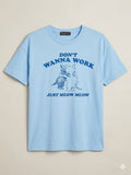 Blue Wanna Work Oversize T-shirt