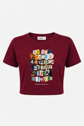 Bordo The Kids Crop T-shirt
