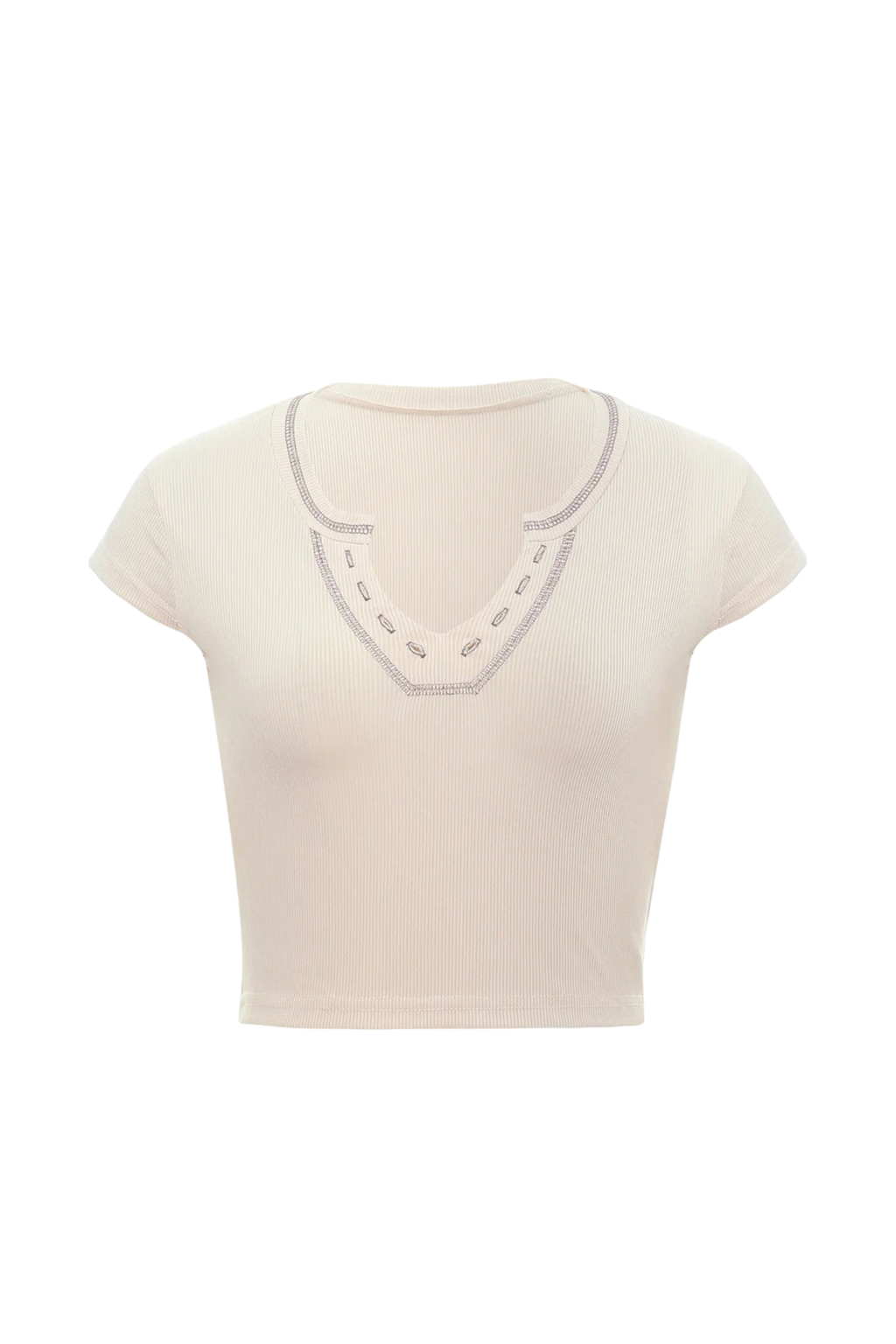 Breast Detail Grey Bluz