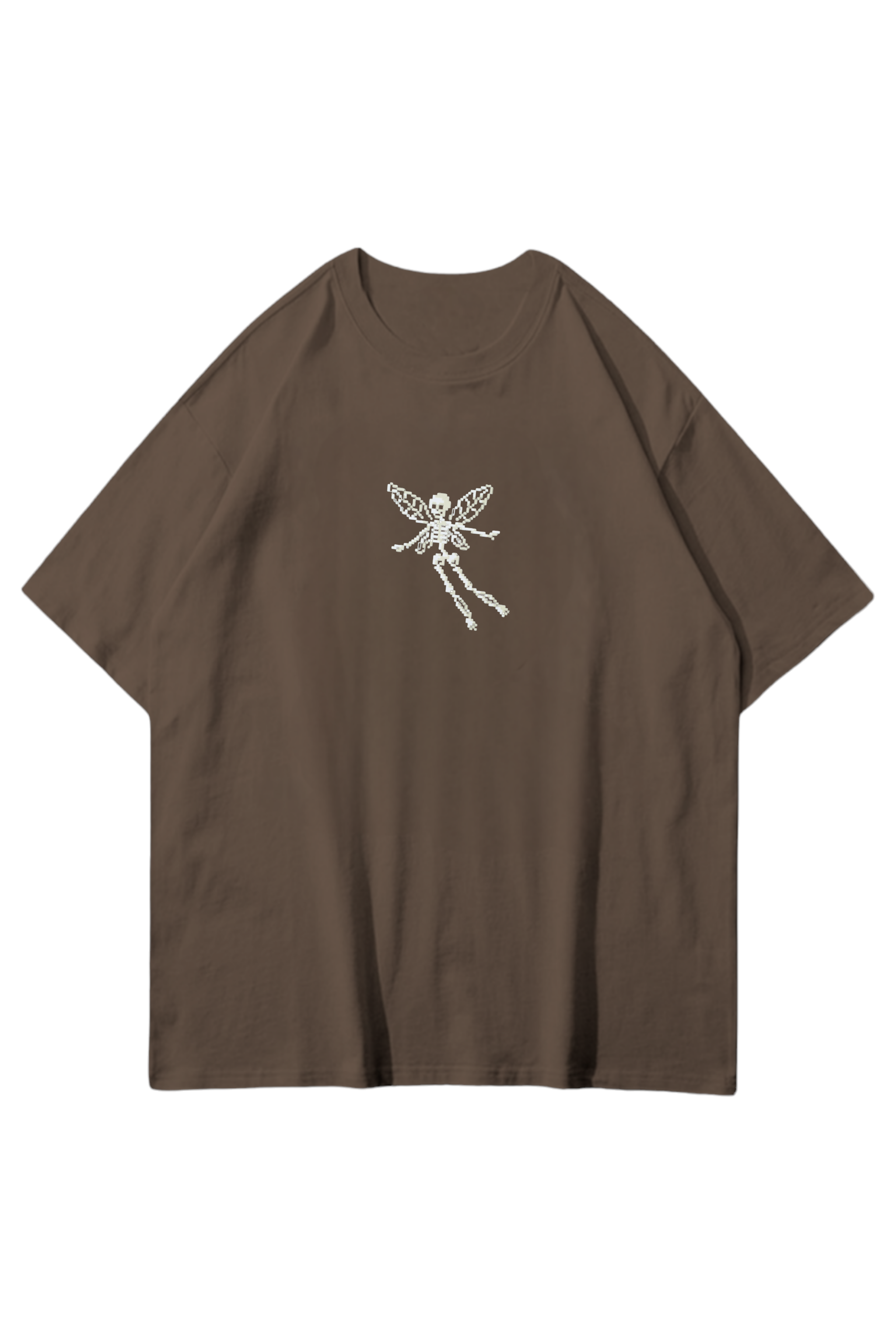 Brown Wings Skeleton Oversize T-shirt
