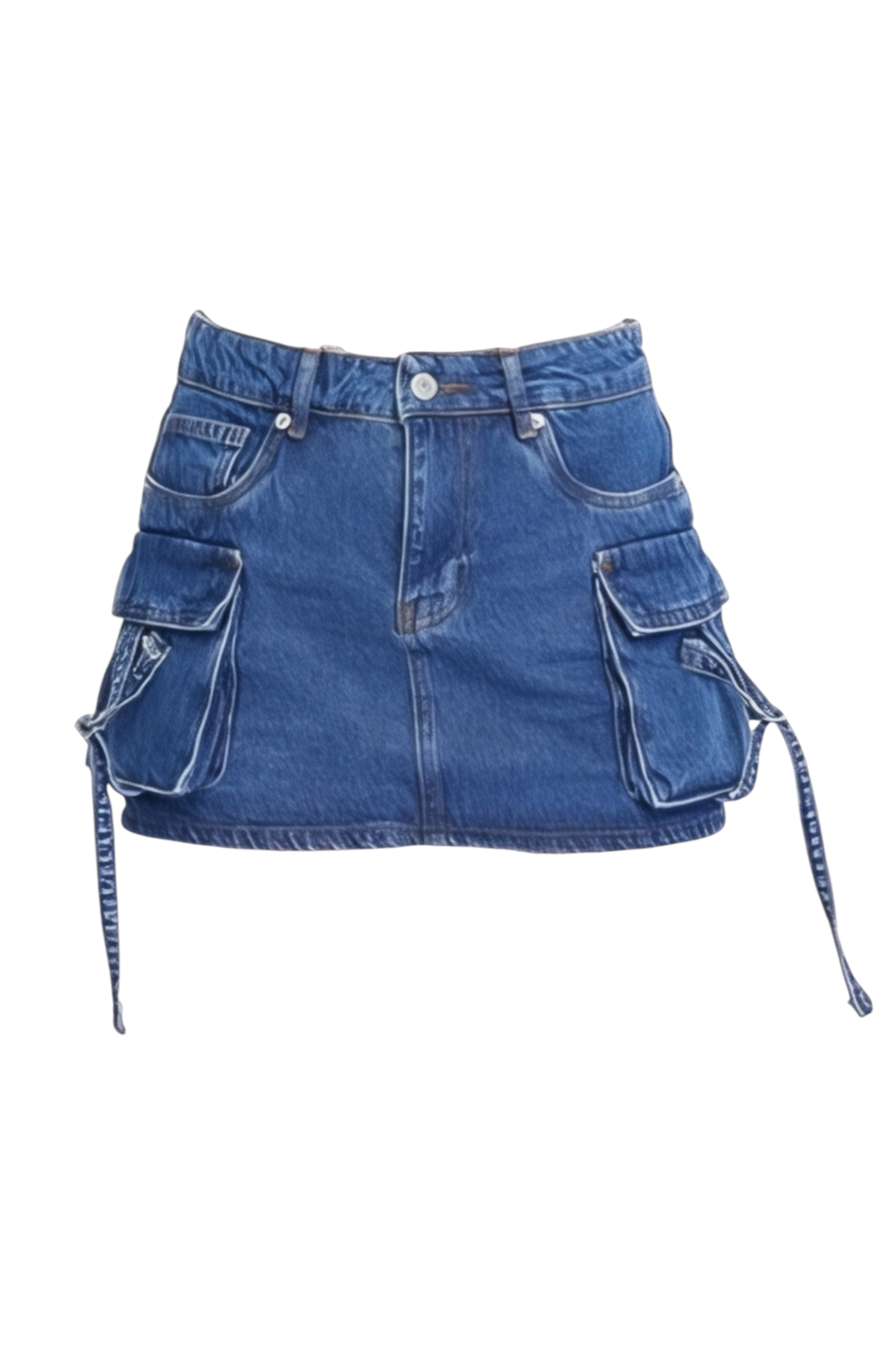 Cargo Denim Mini Etek