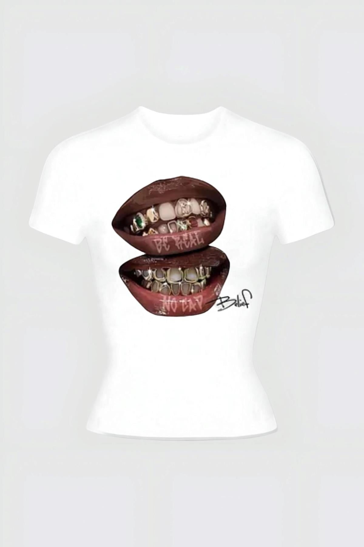 Colourful Two Lips Tam Boy Bluz