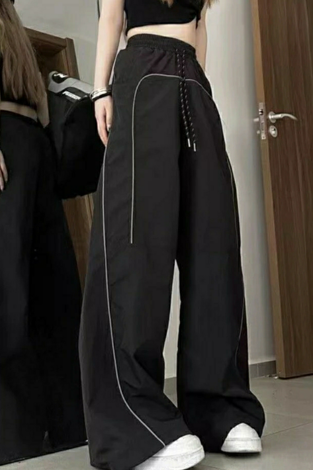 Contrast Striped Baggy Eşofman