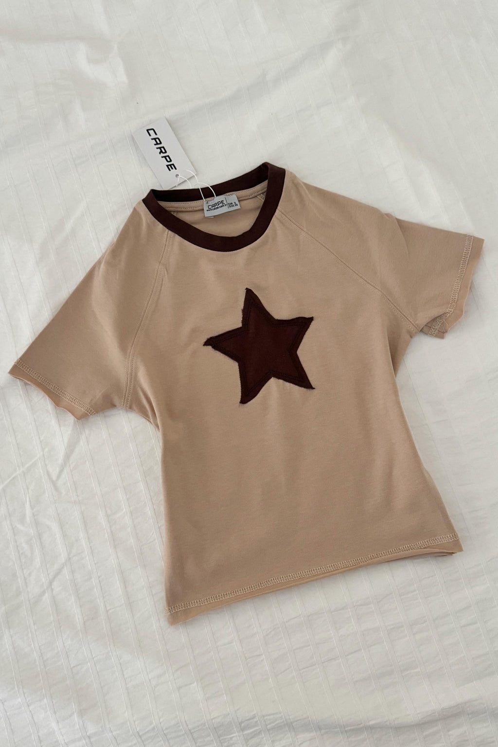 Cream Embroidery Star Bluz