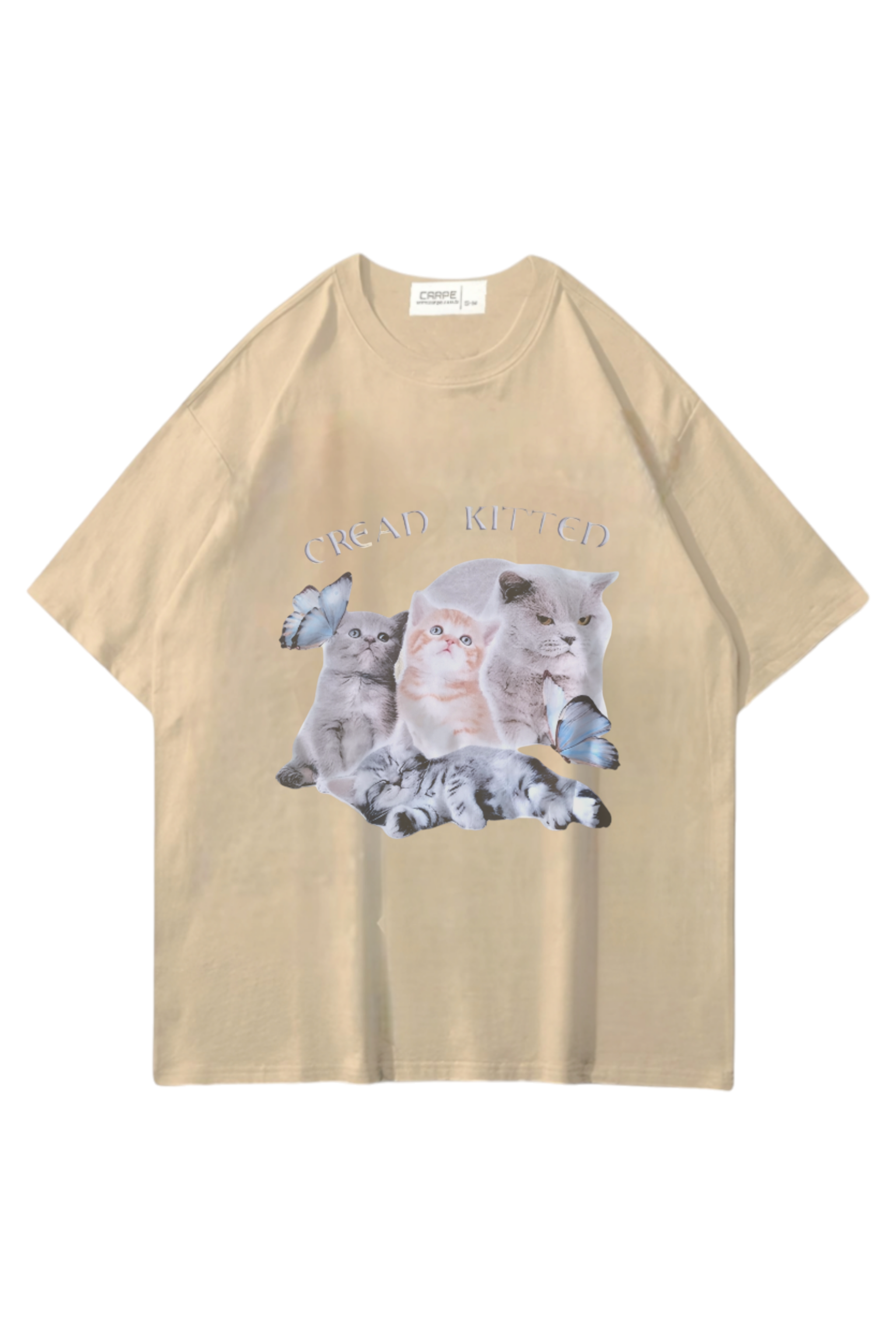Cream Kitten Oversize T-shirt