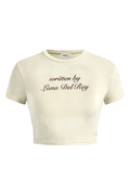Cream Lana Del Crop