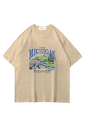 Cream Michigan Oversize T-shirt