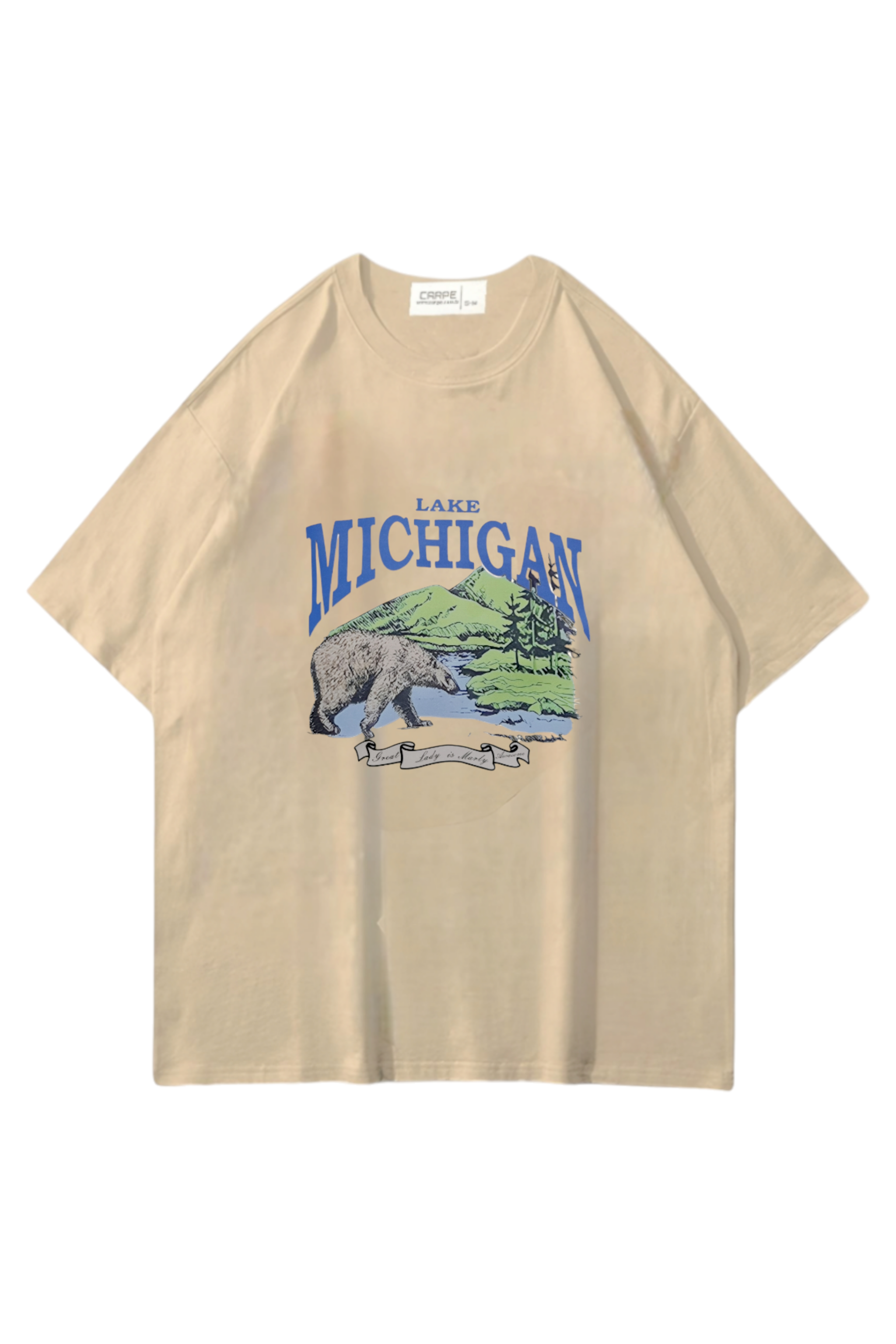 Cream Michigan Oversize T-shirt