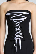 Crossed White Ribbon Bluz