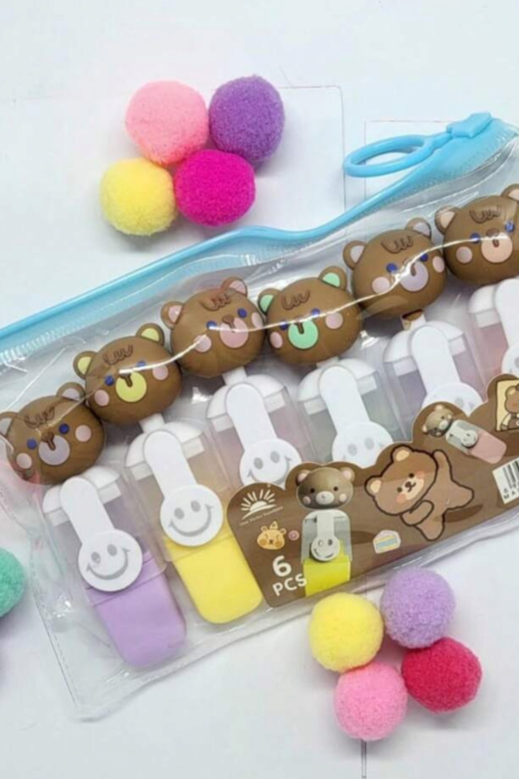 Cute Bear Fosforlu 6’lı Kalem Seti