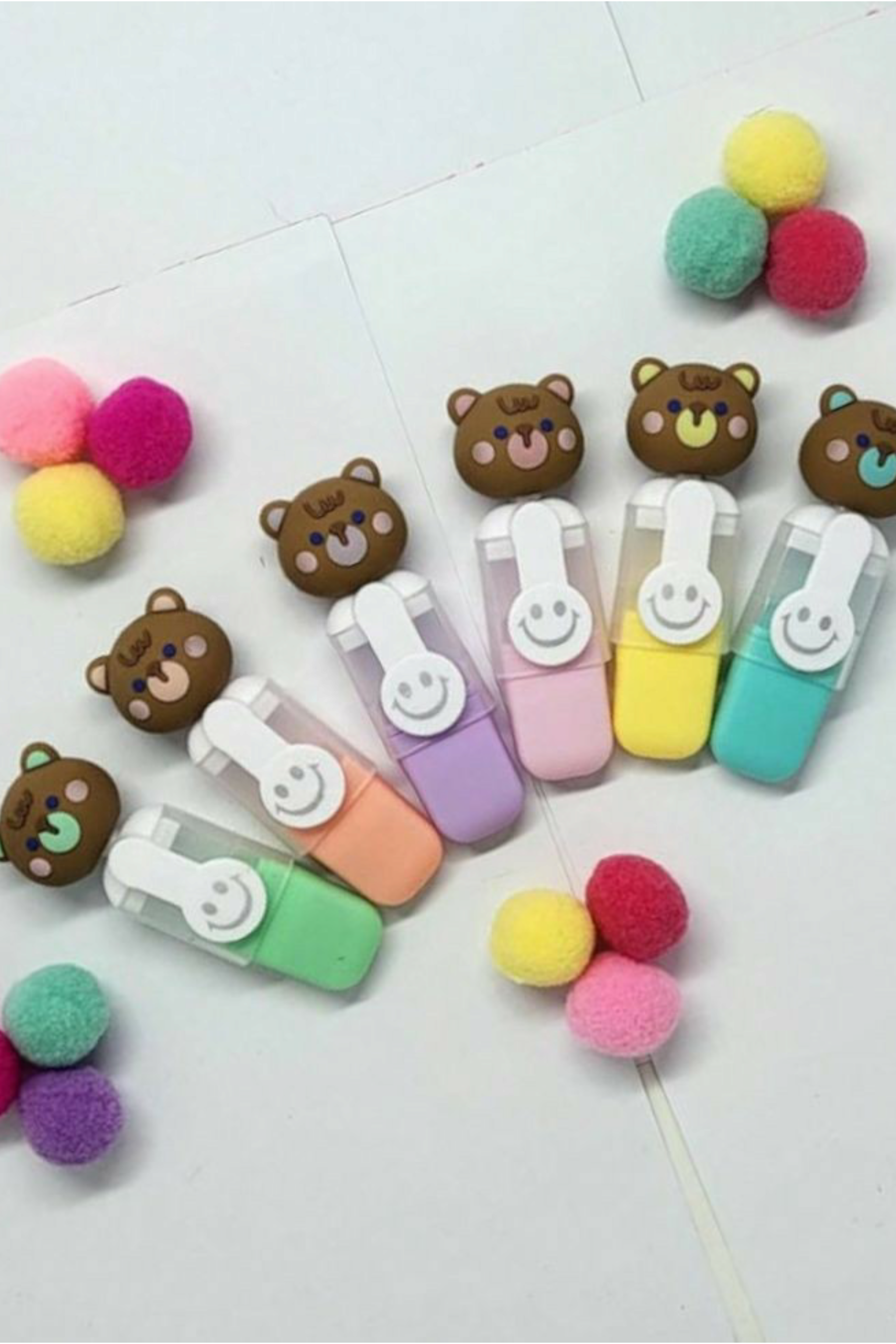 Cute Bear Fosforlu 6’lı Kalem Seti