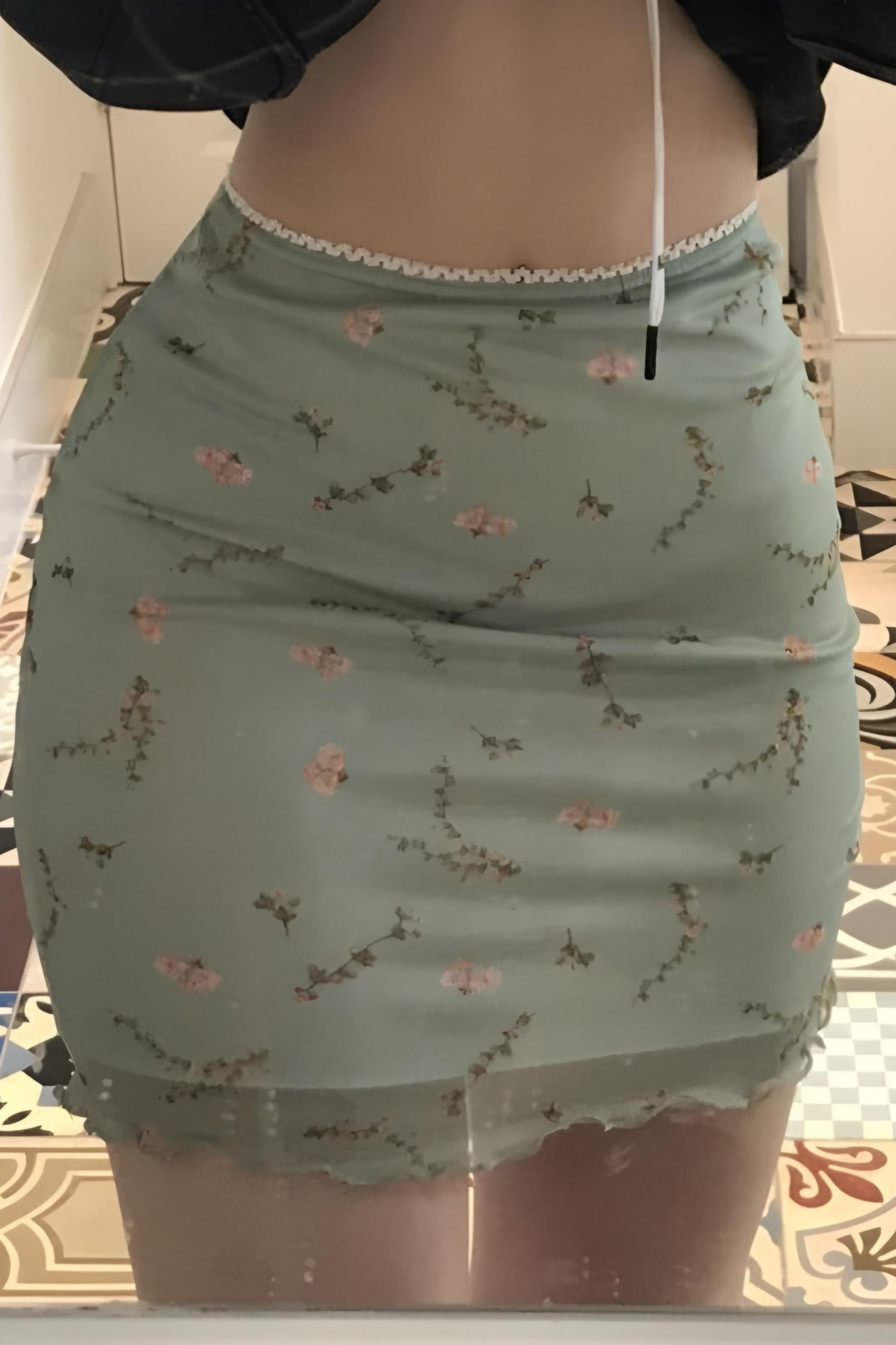 Cute Floral Mini Etek