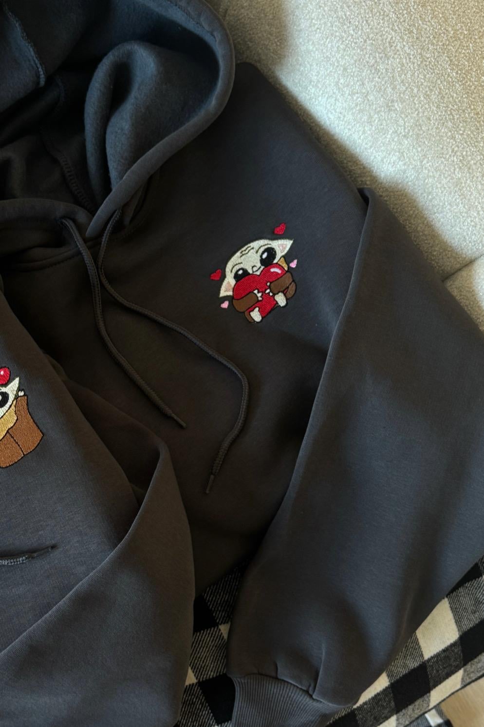 Cute Yoda Heart 3 İplik Oversize Sweatshirt