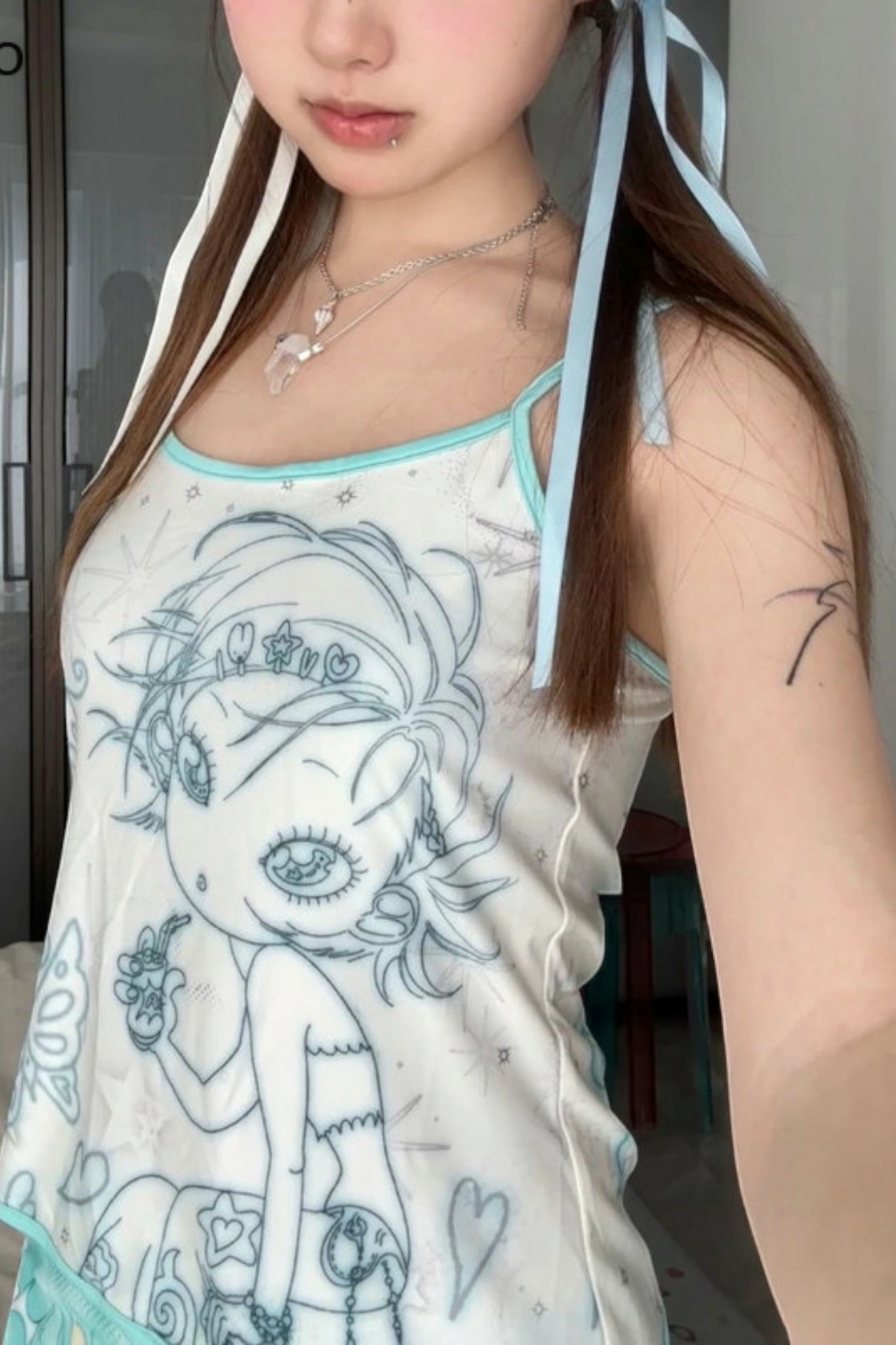 Cutie Star Girl Askılı Crop