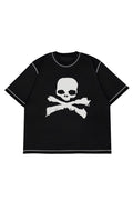 Dagger Skull Ters Dikiş Oversize T-shirt