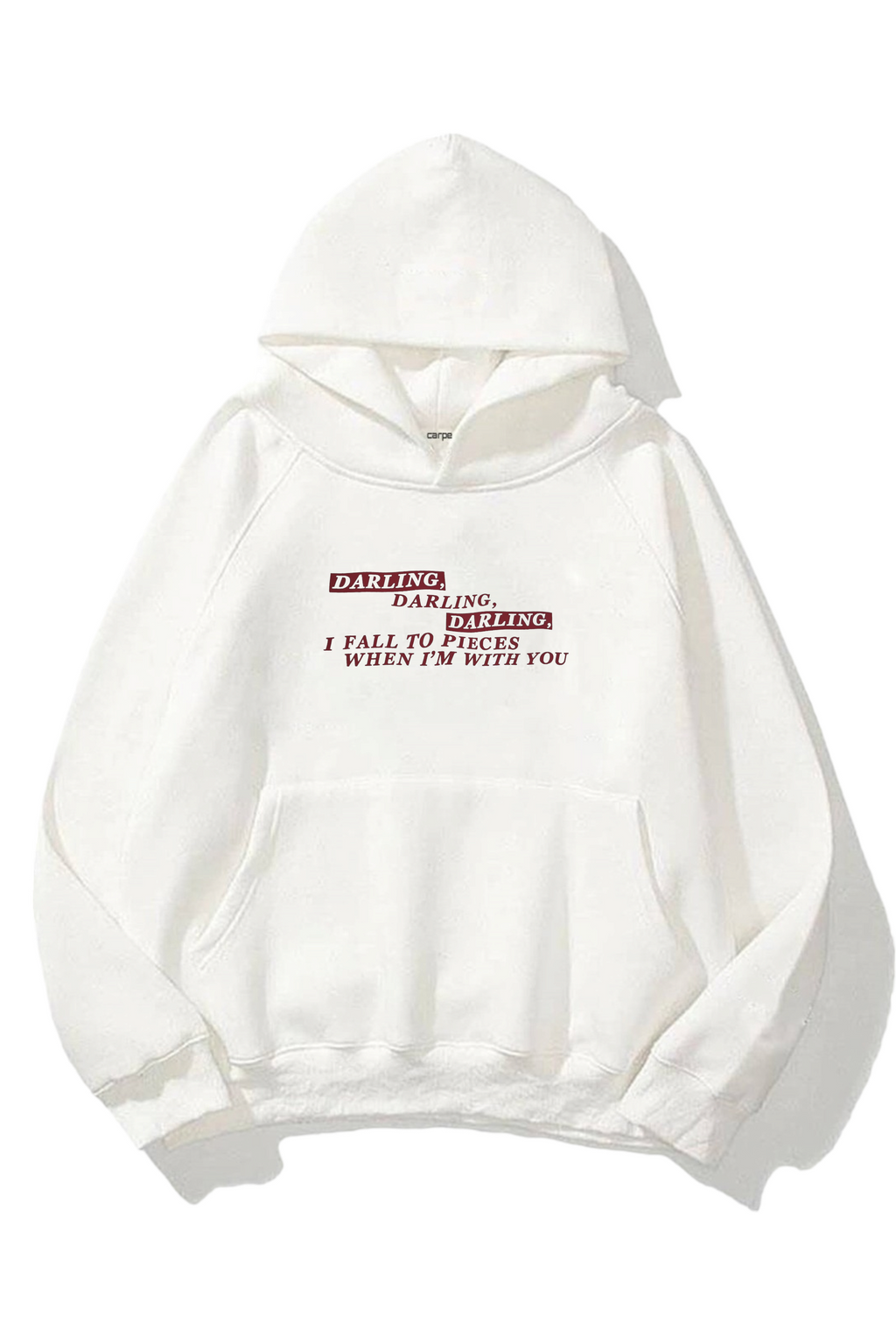 Darling 3 iplik Beyaz Oversize Sweatshirt