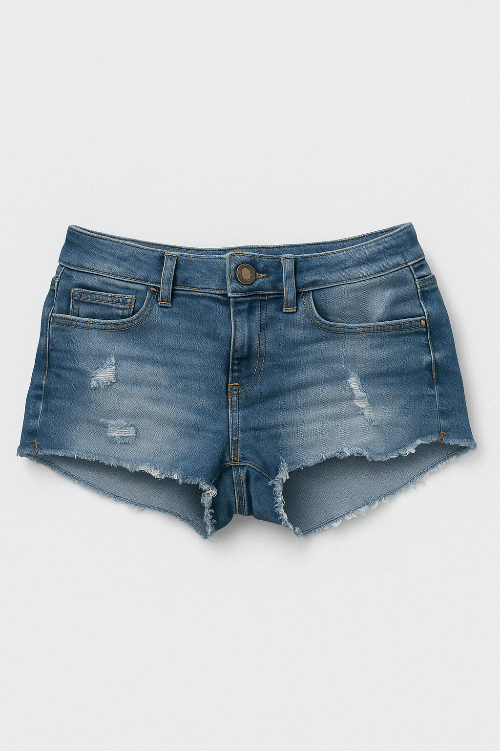 Denim Yırtık Şort