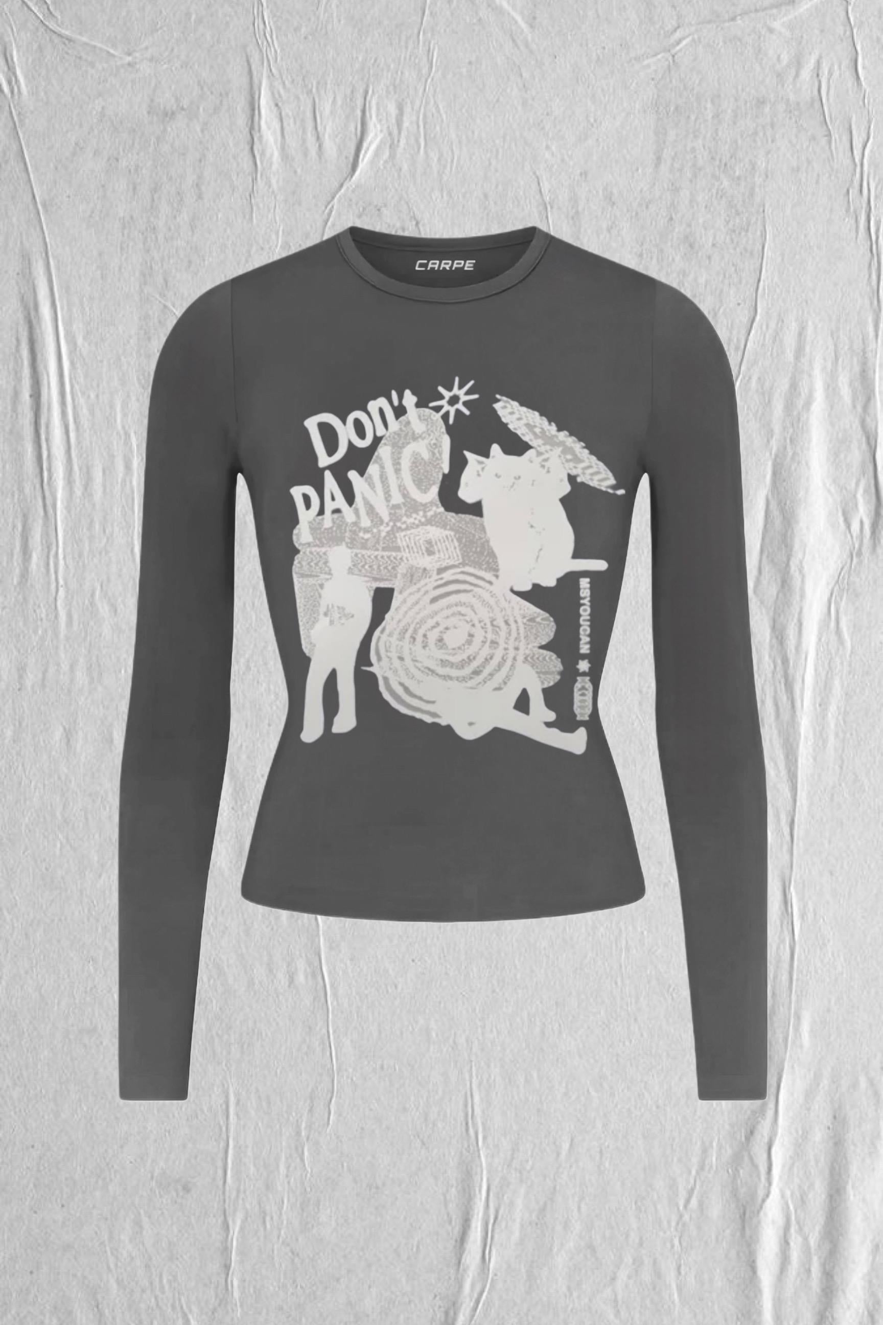Dont Panic Füme Uzun Kol Tam Boy Bluz